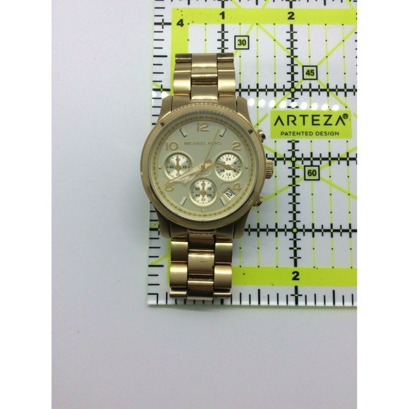Michael Kors Midsized Chronograph Gold Tone Watch - Picture 8 of 8